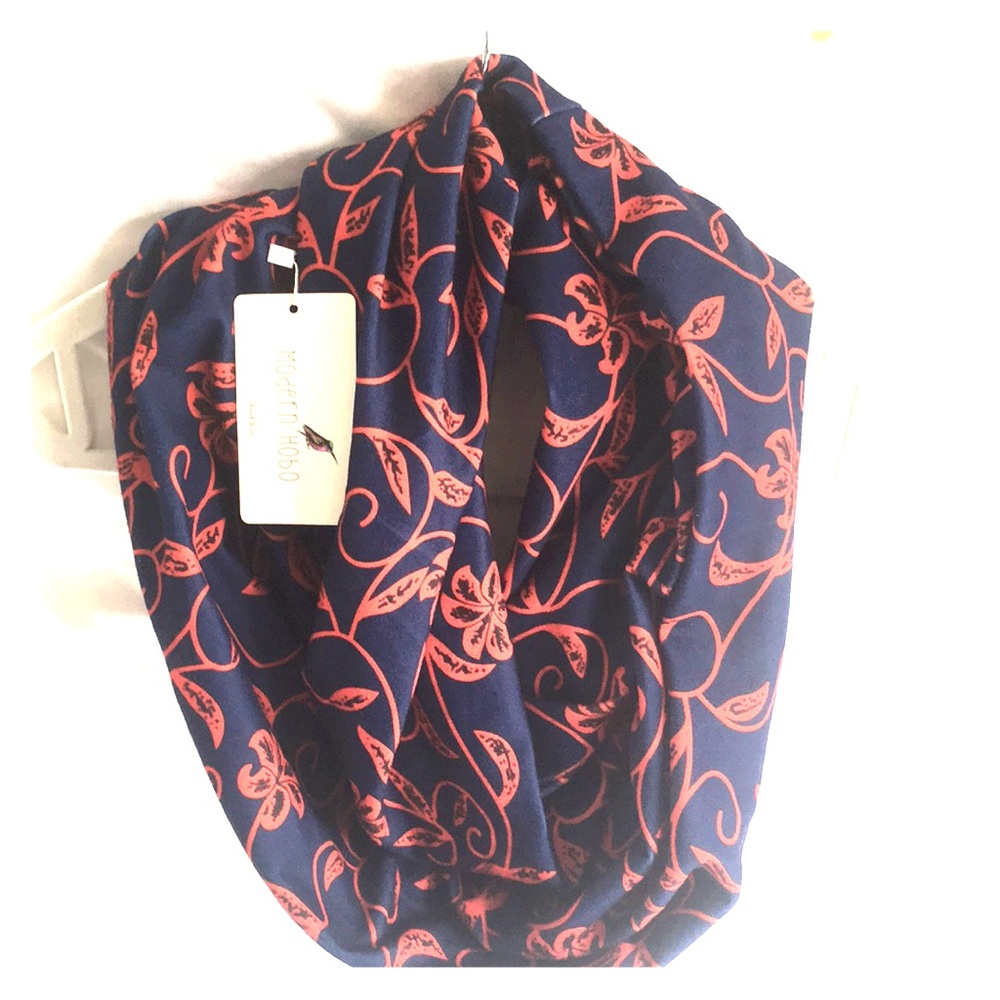 Travel Infinity Scarf with Hidden Zippered Pocket